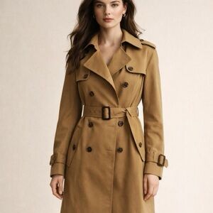 Classic Tan Belted Trench Coat